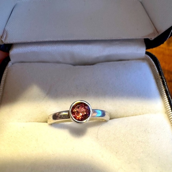 Jewelry - Pink Tourmaline 1.10 ct and Sterling Silver Bezel Set Ring Sz 6 NWOT